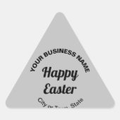 Grey Easter Business Triangle Sticker (Voorkant)
