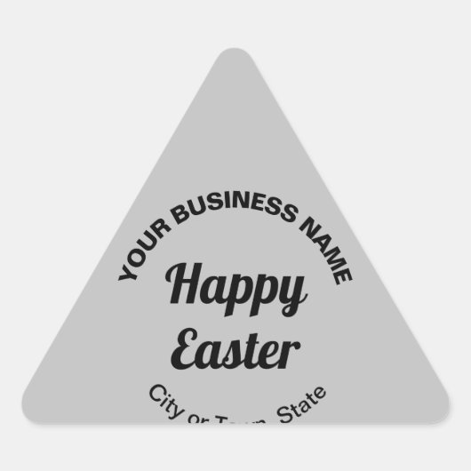 Grey Easter Business Triangle Sticker (Voorkant)