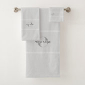 Grey Elegant Business logo Hotel merk Bad Handdoek (Insitu)
