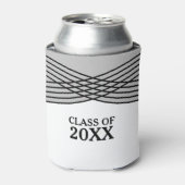 Grey Elegant Deco Afstuderen Koelbox Blikjeskoeler (Blikje Voorkant)