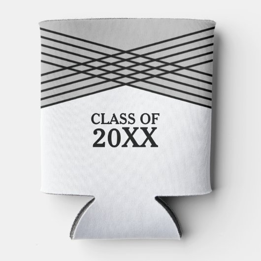 Grey Elegant Deco Afstuderen Koelbox Blikjeskoeler (Voorkant)
