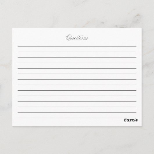 Grey Elegant Script Vrijgezellenfeest Recipe Kaart (Achterkant)