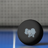 Grey Elephant Cartoon Ping Pong Ball (Net)