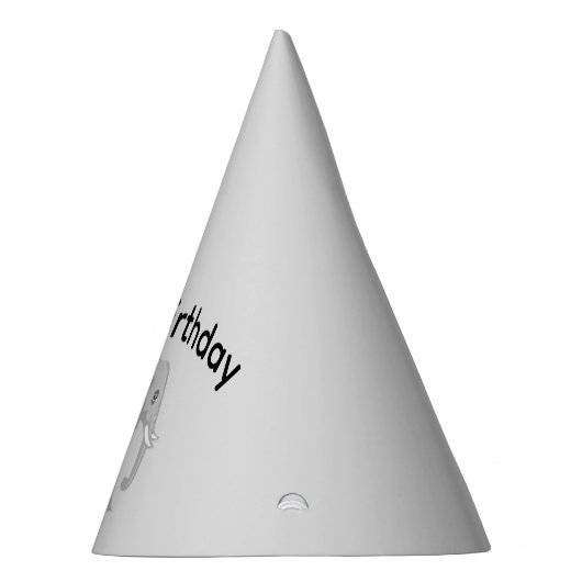 Grey Elephant Party Hat – Personalized Feesthoedjes (Rechts)