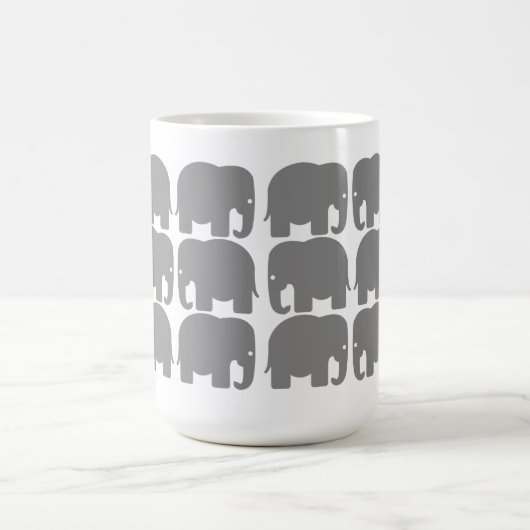 Grey Elephants Silhouette Mok (Center)