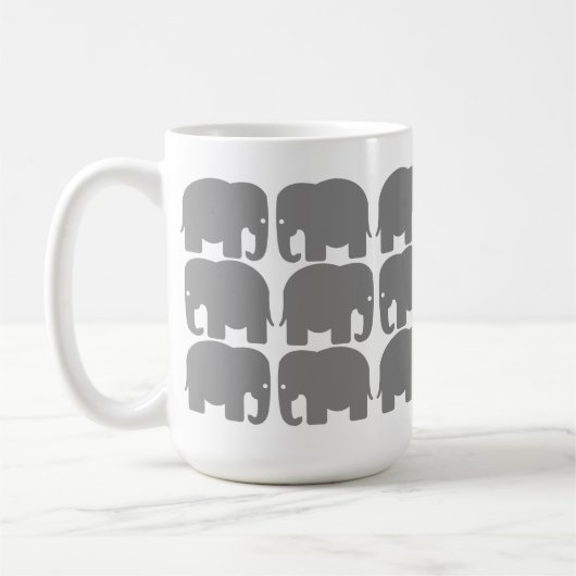 Grey Elephants Silhouette Mok (Links)