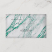 Grey Emerald Green Marble Appointard Gold Afsprakenkaartje (Achterkant)