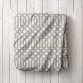 Grey en Ivory Trellis | Moderne bosbouw Sherpa Deken