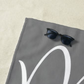 Grey en White personaliseerde Mr en Mr. Strandlaken (In situ)