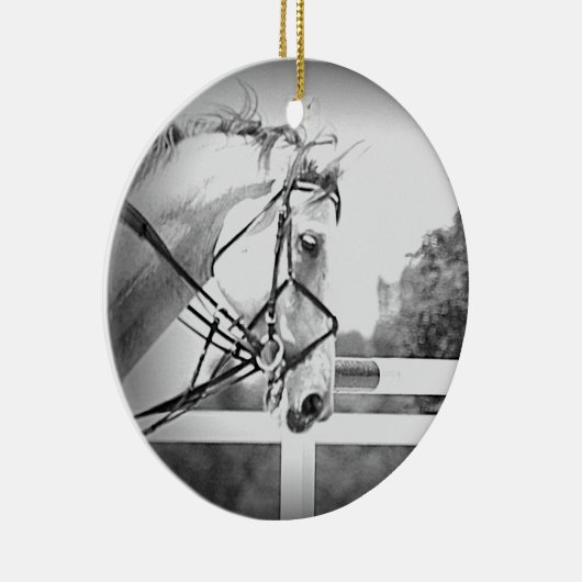 Grey English Horse Ornament (Rechts)