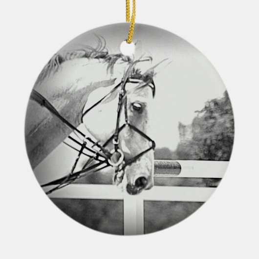 Grey English Horse Ornament (Voorkant)