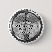 Grey ER Nurse Ronde Button 5,7 Cm (Voorkant)