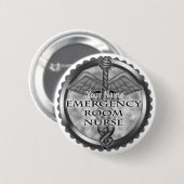 Grey ER Nurse Ronde Button 5,7 Cm (Voorkant /achterkant)