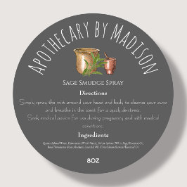 Grey | Etiketten van ingrediënten van kruidenprodu