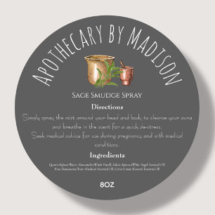 Grey   Etiketten van ingrediënten van kruidenprodu