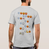 Grey Fast en Furious Emoji Words T-Shirt (Achterkant)