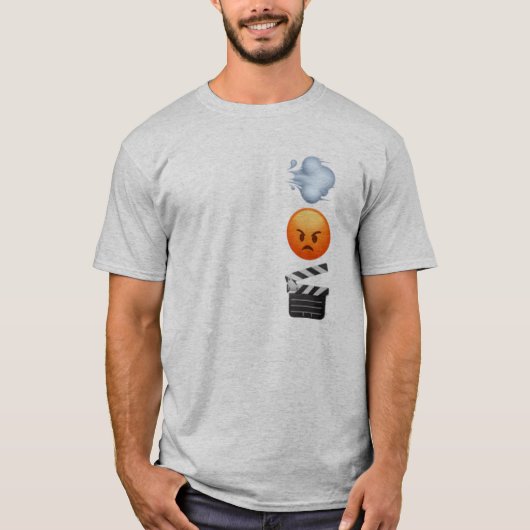 Grey Fast en Furious Emoji Words T-Shirt (Voorkant)