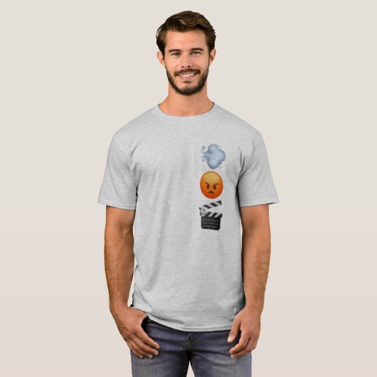 Grey Fast en Furious Emoji Words T-Shirt (Voorkant volledig)