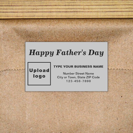 Grey Father's Day Business Rectangle Sticker