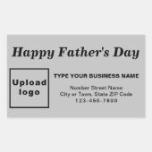 Grey Father's Day Business Rectangle Sticker (Voorkant)