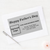 Grey Father's Day Business Rectangle Sticker (Envelop)