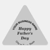 Grey Father's Day Business Triangle Sticker (Voorkant)