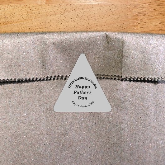 Grey Father's Day Business Triangle Sticker