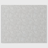 Grey Faux Linen Wedding Cadeaupapier (Vlak)