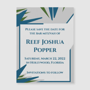 Grey Ferns Magnetic Save the Date Card