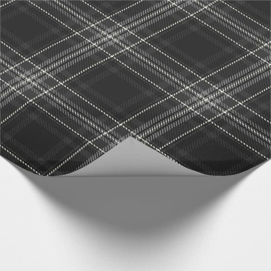 Grey Flanel Lumberjack Plaid Classic Cadeaupapier (Hoek)