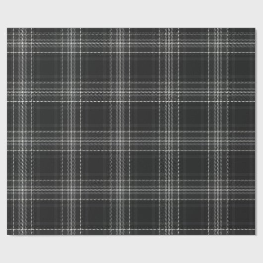 Grey Flanel Lumberjack Plaid Classic Cadeaupapier (Vlak)