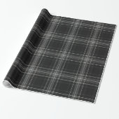 Grey Flanel Lumberjack Plaid Classic Cadeaupapier (Uitgerold)