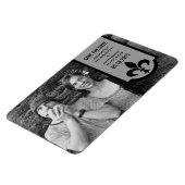 Grey Fleur De Lis Banner sparen de Magnet Datum Magneet (Linkerzijde)