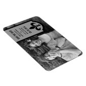 Grey Fleur De Lis Banner sparen de Magnet Datum Magneet (Rechterzijde)