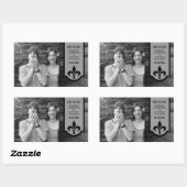Grey Fleur De Lis Banner sparen de Stickers van de (Vel)