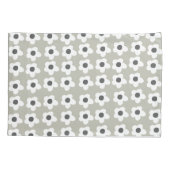 Grey Floral Pillow Hoesje Kussensloop (Achterkant)