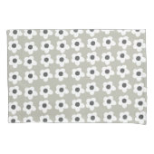 Grey Floral Pillow Hoesje Kussensloop (Voorkant)