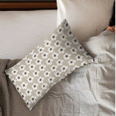 Grey Floral Pillow Hoesje Kussensloop