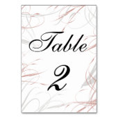 Grey Flourishes and Blush Pink Wedding Reception Kaart (Achterkant)