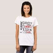 Grey for My Hero 2 Son Brain Cancer T-shirt (Voorkant volledig)