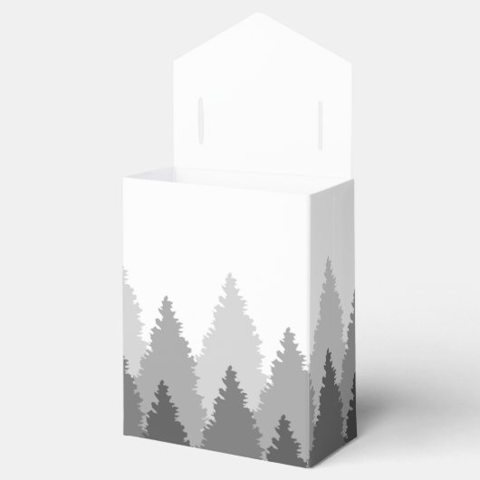 Grey Forest Range Woodland bruiloft Bedankdoosjes (Geopend)