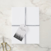 Grey Forest Range Woodland bruiloft Cadeaulabel (Met Touw)