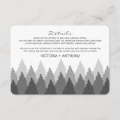 Grey Forest Range Woodland bruiloft detail Informatiekaartje (Voorkant)