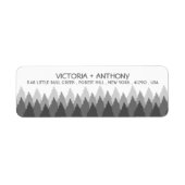 Grey Forest Range Woodland bruiloft Etiket (Voorkant)