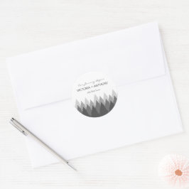 Grey Forest Range Woodland bruiloft gunst Ronde Sticker