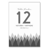 Grey Forest Range Woodland bruiloft Kaart (Voorkant)