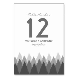 Grey Forest Range Woodland bruiloft Kaart