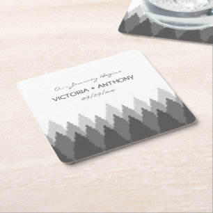 Grey Forest Range Woodland bruiloft Kartonnen Onderzetters