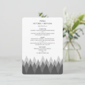 Grey Forest Range Woodland bruiloft Menu (Staand voorkant)
