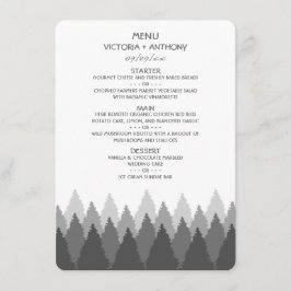 Grey Forest Range Woodland bruiloft Menu